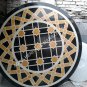36" Black Marble Round Dining Table Top Mosaic Inlay Outdoor Hallway Decor E340