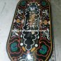 Black Marble Dining Hallway Table Top Floral Peacock Inlay Arts Furniture H3314