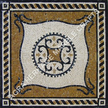 36" Marble Side Coffee Bedroom Table Top Pietradura Mosaic Inlay Home Decor E919