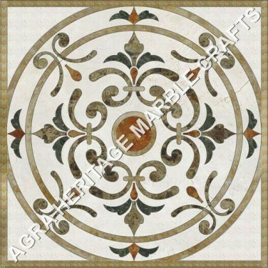 30" White Marble Coffee Garde Side Table Top Handmade Inlay Hallway Decor H5234
