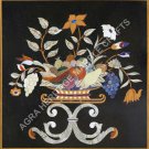 30" End Marble Coffee Bedroom Table Top Fruit Marquetry Inlay Patio Decor H5688A