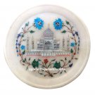 50 PCS Lot 7" Marble Plate Taj Mahal Marquetry Inlay Pietra Dura Home Decor Gift