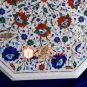 22" Marble Coffee Table Top Peacock Lapis Carnelian Multi Inlay Floral Arts H025