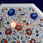 22" Marble Coffee Table Top Peacock Lapis Carnelian Multi Inlay Floral Arts H025