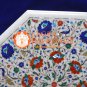 22" Marble Coffee Table Top Peacock Lapis Carnelian Multi Inlay Floral Arts H025