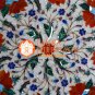 22" Marble Coffee Table Top Peacock Lapis Carnelian Multi Inlay Floral Arts H025