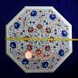 22" Marble Coffee Table Top Peacock Lapis Carnelian Multi Inlay Floral Arts H025