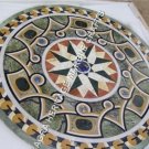 30" White Marble Coffee Kitchen Bedroom Table Top Inlay Mosaic Home Decor H3385A