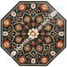 30" Black Marble Coffee Dining Table Top Marquetry Handmade Decorative Arts 30" Black Marble Coffee Dining Table Top Marquetry Handmade Decorative Arts