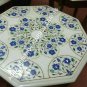24" Marble Kitchen Top Coffee Table Lapis Malachite Inlay Hallway Decor H3398A