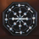 36” Custom Round Black Marble Center Table Coffee Top Mother of Pearl Stone 36” Custom Round Black Marble Center Table Coffee Top Mother of Pearl Stone