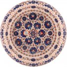 12" Italian Marble Dry Fruit Bowl Lapis Gemstone Fine Floral Thanksgiving Gifts 12" Italian Marble Dry Fruit Bowl Lapis Gemstone Fine Floral Thanksgiving Gifts