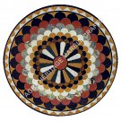36" Black Marble Round Dining Center Table Top Inlay Design Hallway Decor E890