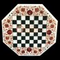 24" Marble Chess Octagon Table Top Carnelian Inlay New Year Furniture Decor E129