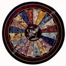 24" Multi Beautiful Design Marble Bedroom Center Table Top Inlay Home Decor E474