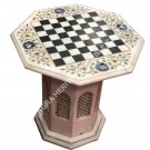 18" Marble Coffee Table Top Multi Floral Inlay Design With Stand Gift Deco E1542