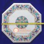 18" Marble Coffee Table Top Peacock Bird Parrot Multi Floral Inlay Decor H034