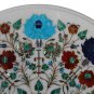 18" Marble Coffee Side Table Top Lapis Lazuli Turquoise Multi Inlay Design Decor