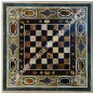 24" White Marble Coffee Chess Side Table Top Pietra Dura Inlay Living Decor E603