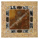 36" Marvelous Marble Coffee Side Table Top Inlay Handicrafts Garden Decor H5057B