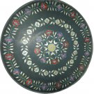 30" Dining Room Table Carnelian Floral Replica Inlay Halloween Furniture H941A