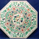 30" Elegant Marble Coffee Center Table Top Malachite Inlay Kitchen Decor H3434A