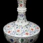15" Marble White Flower Vase Multi Marquetry Inlay Floral Art Gift Decor H3425