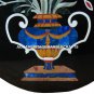 Black Marble Coffee Center Table Top Handmade Inlay Design Furniture Decor H494