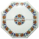 White Marble Center Table Top Hakik Lapis Floral Inlay Kitchen Decor H3007 White Marble Center Table Top Hakik Lapis Floral Inlay Kitchen Decor H3007