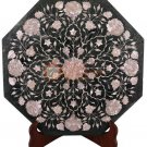 15" Marble Coffee Top Table Mop Inlaid Pietradura Floral Art Christmas Gift Deco