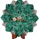 12" Marvulesh Fruit Organizer Personalize Bowl Malachite Stone Art Columbus Gift 12" Marvulesh Fruit Organizer Personalize Bowl Malachite Stone Art Columbus Gift