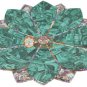 12" Marvulesh Fruit Organizer Personalize Bowl Malachite Stone Art Columbus Gift