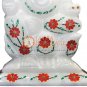 6" Marble Handmade Ganesha Ji Figurine Carnelian Marquetry Floral Veterans Gifts