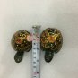 Handmade Jade Good Luck Tortoise Pair Handpainted Collectible Living Room Decor