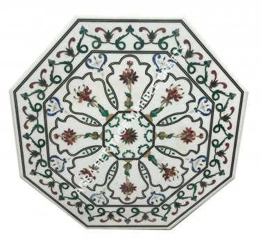 49" Marble Dining Center Table Top Stunning Inlay Art Living Room Decor E1525