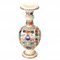 14"x6'' White Marble Flower Vase Multi Floral Art Inlay Home Decor Gifts H3602
