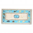 4'x2' Marble Counter Height Table Top Turquoise Inlay Animal Art Home Decor E957 4'x2' Marble Counter Height Table Top Turquoise Inlay Animal Art Home Decor E957