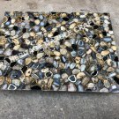 4'x3' Black Marble Agate Stone Table Top Random Decorative Patio Furniture E373