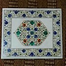 Marble Coffee Outdoor Table Top Multi Inlay Marquetry Floral Art Furniture Decor