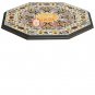 Marble Black Center Dining Table Top Pietra Dura Inlay Handicraft Decor E1591