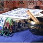12"x8"x4" Marble White Jewelry Lidded Box Lapis Marquetry Floras Veterans Gift