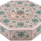 8"x8"x2" Marble Jewelry Vintage Box Malachite Fine Floras Design Christmas Gift