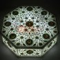 8"x8"x2" Marble Jewelry Vintage Box Malachite Fine Floras Design Christmas Gift