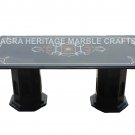 4'x2' Black Marble Dining Room Table Top With Stand Restaurant Home Decor H3387