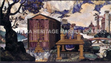 18"x24" Marble Coffee Outdoor Table Top Inlay Mosaic Antique Design Decor E855