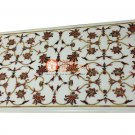 48"x24" White Marble Table Top Marquetry Cranealian Pietra Dure Home Decor 48"x24" White Marble Table Top Marquetry Cranealian Pietra Dure Home Decor