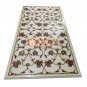 48"x24" White Marble Table Top Marquetry Cranealian Pietra Dure Home Decor