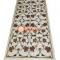 48"x24" White Marble Table Top Marquetry Cranealian Pietra Dure Home Decor