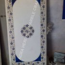 4'x2' Rectangle Marble Dining Counter Height Table Top Lapis Lazuli Inlaid E1278