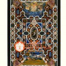 Black Marble Center Dining Table Top Mosaic Inlay Stone Hallway Furniture E1634